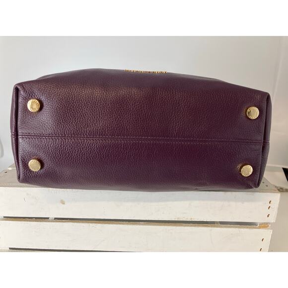 MICHAEL KORS LARGE DARK PURPLE PEBBLED LEATHER SHOULDER BAG - Picture 5 of 16